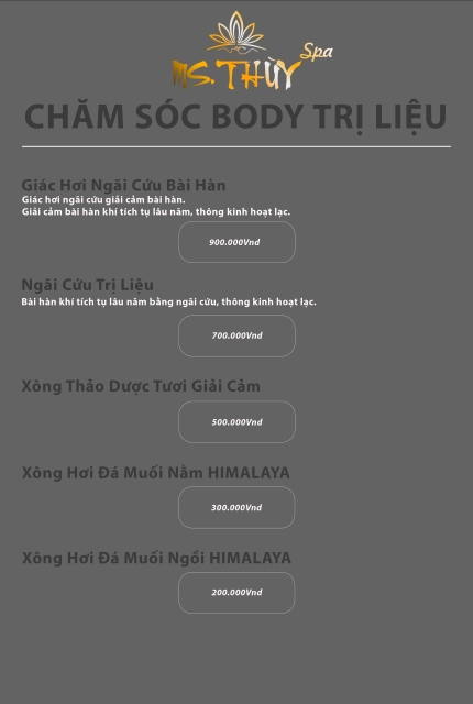 CHĂM SÓC BODY TRỊ LIỆU